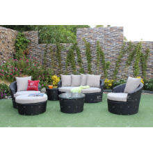 Poly Rattan Sofa Loveseat Set For Outdoor Garden or Living Room